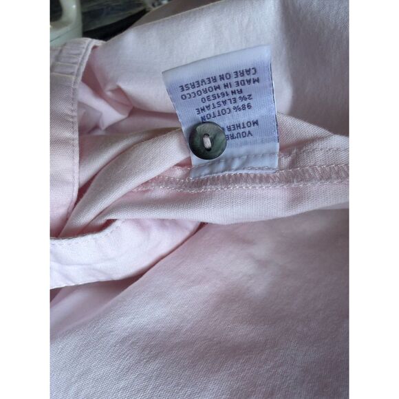 Mother Oxford Pink Cotton Maternity Button Down Shirt Size L/XL - Picture 13 of 16